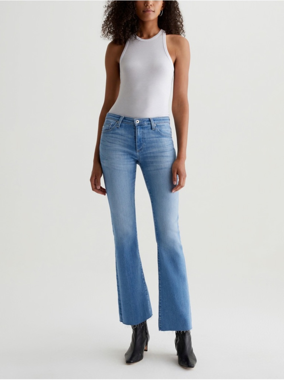 AG Angel Low Rise Boot Cut Jeans Italian Fabric Nordic Sea Blue Women’s size 30